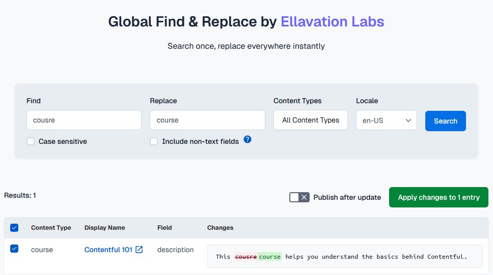 Global Find and Replace screenshot