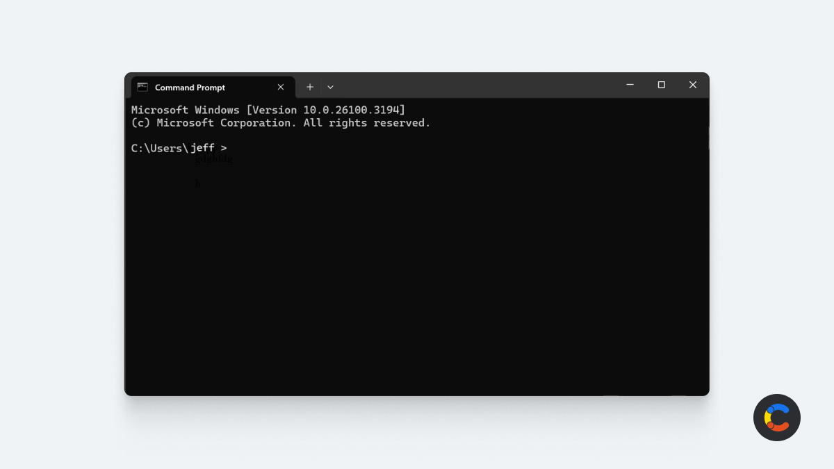 Command Prompt open on Windows
