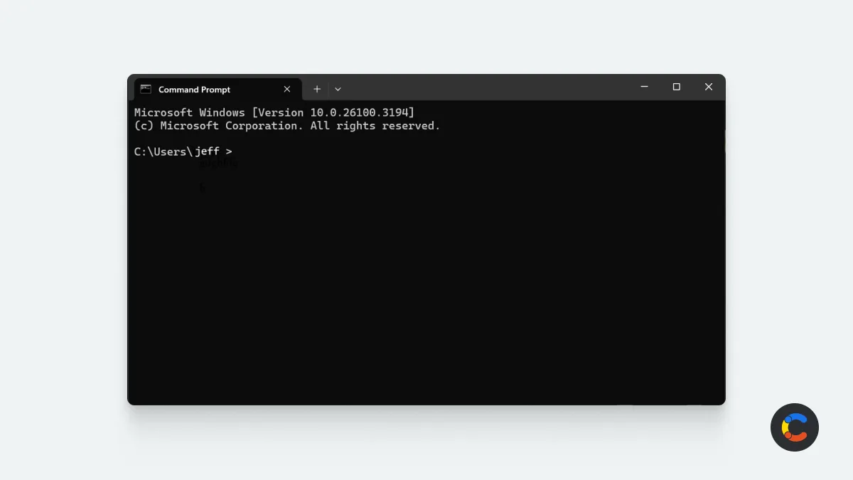 Command Prompt open on Windows