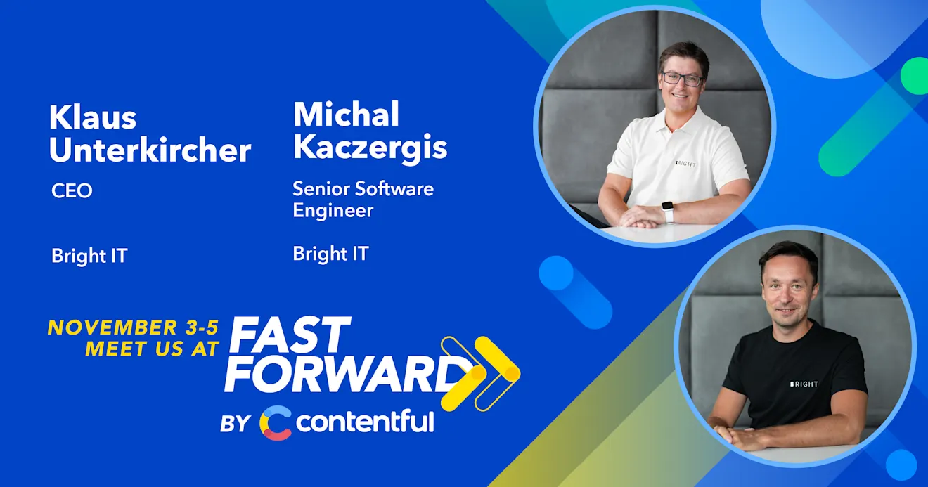 Klaus Unterkircher Michal Kaczergis - Fast Forward Double speaker card