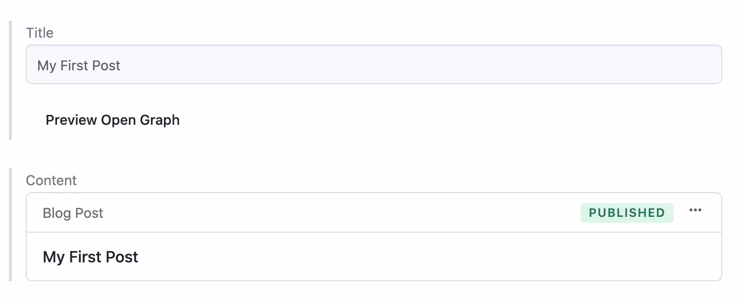 Creating an Open Graph entry