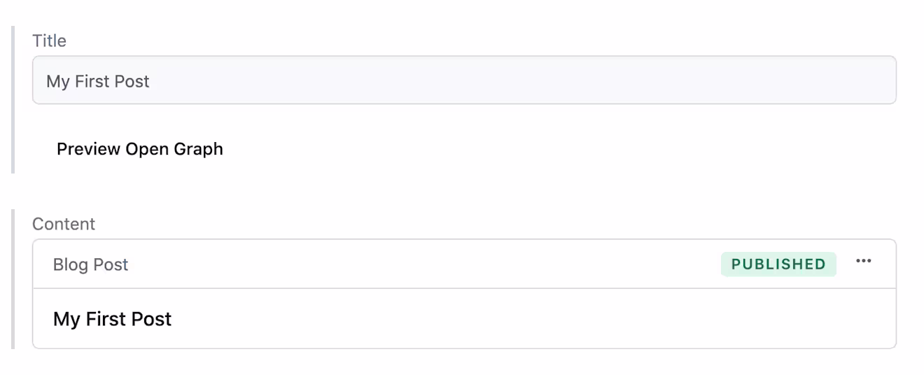 Creating an Open Graph entry