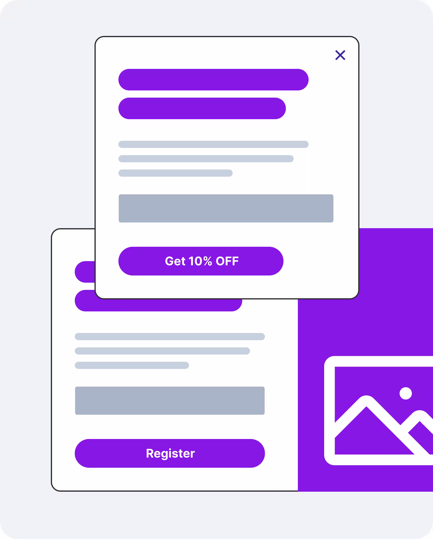 Example 6: A/B testing pop-ups