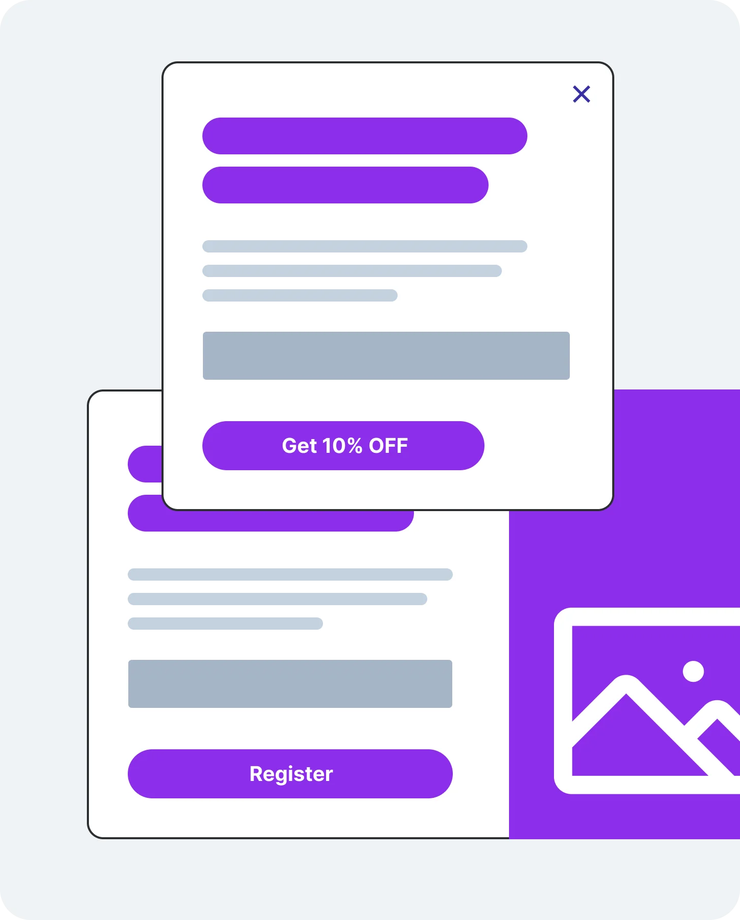 Example 6: A/B testing pop-ups
