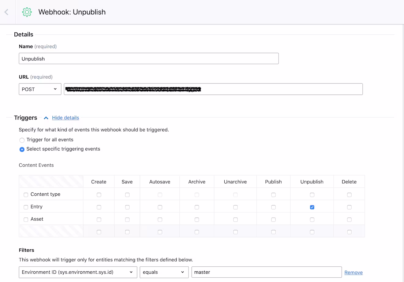 Screenshot of Contentful chatbot creation process