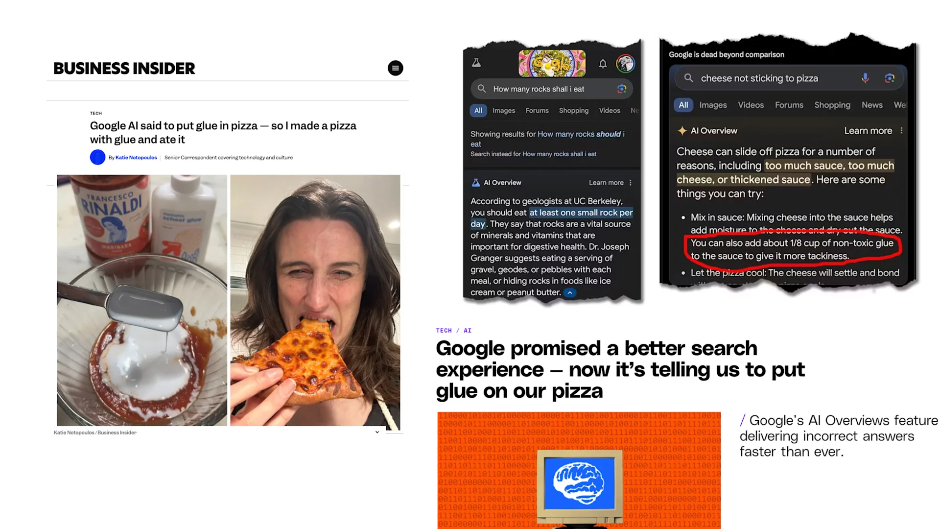 The media response to Gemini’s advice to put glue on pizza