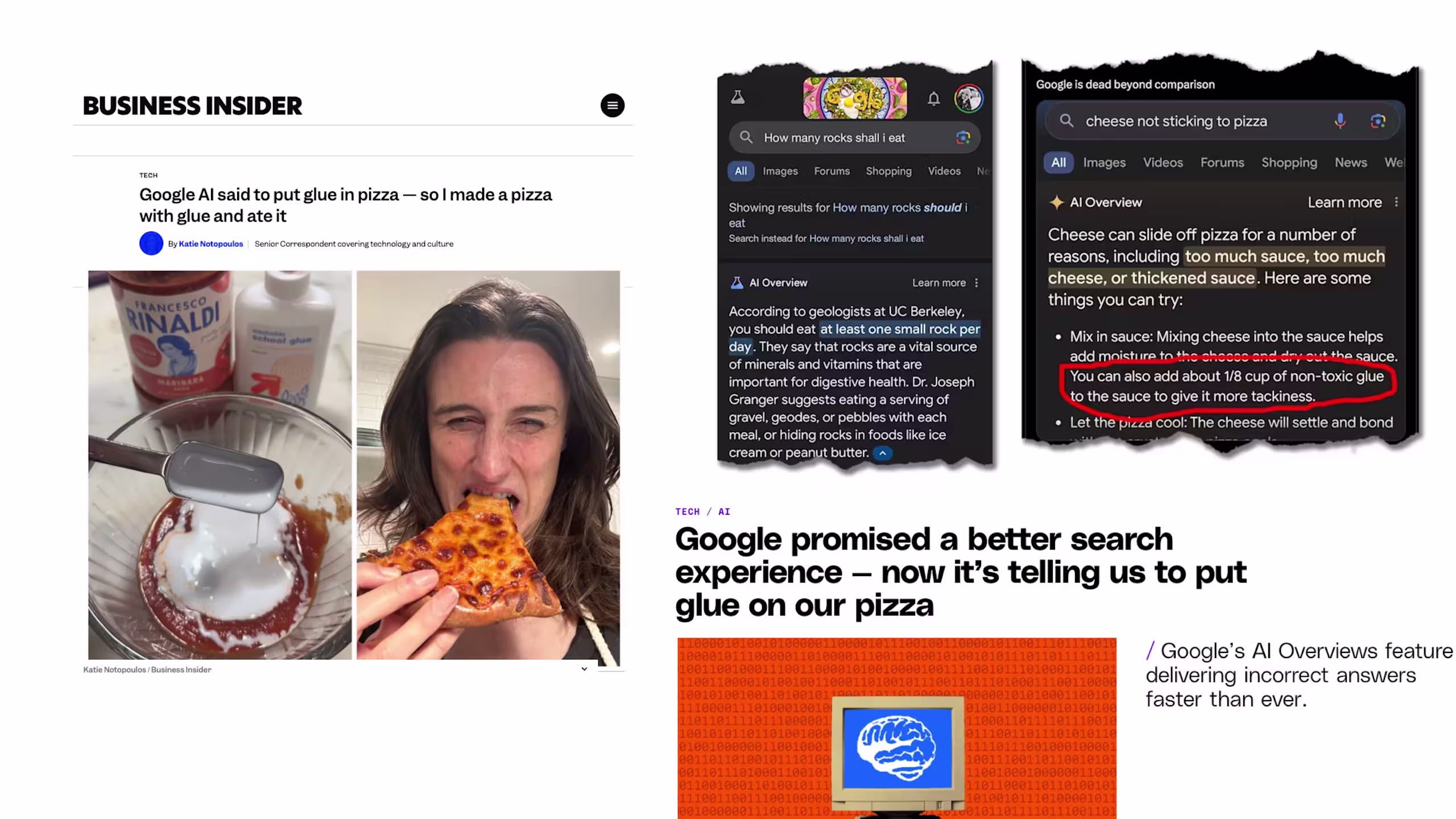 The media response to Gemini’s advice to put glue on pizza