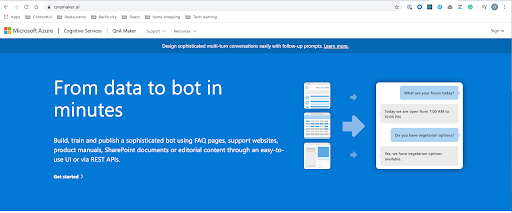 Creating an account at QnA service