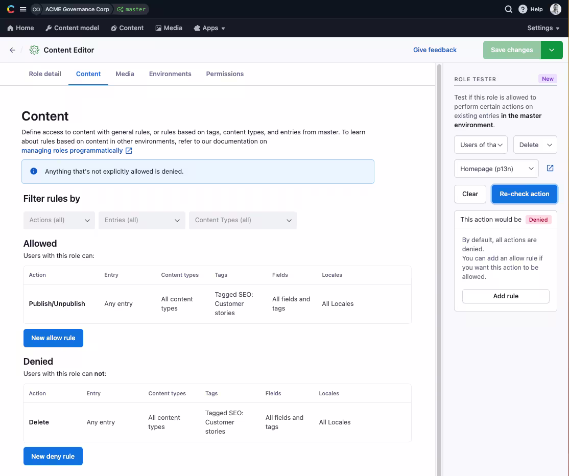 Granular permissions