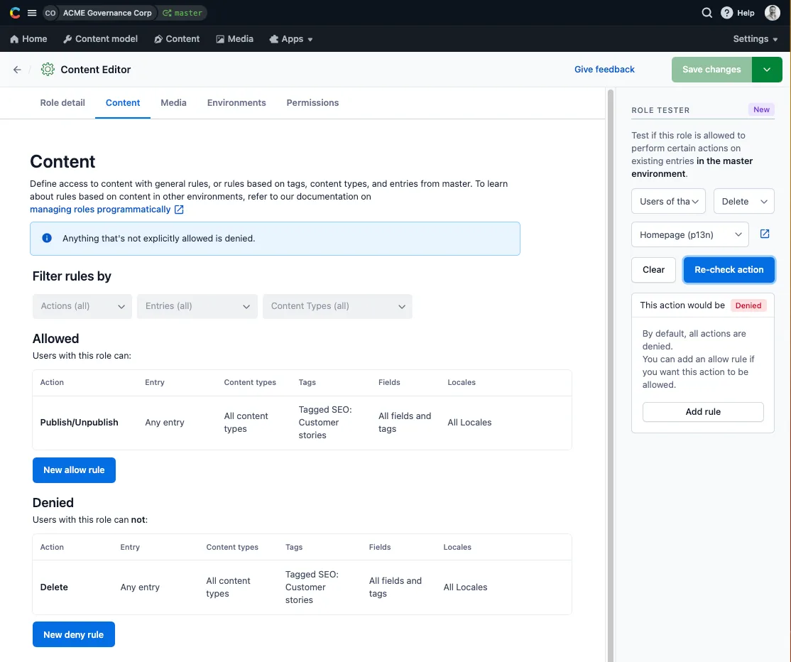 Granular permissions