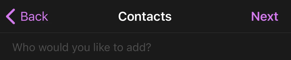Contacts?
