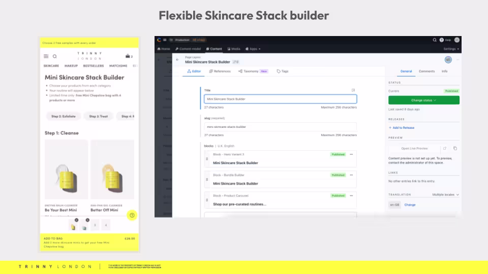 Flexible Skincare Stack Builder