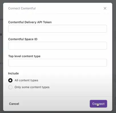 Connect Contentful