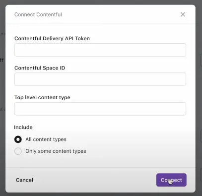 Connect Contentful