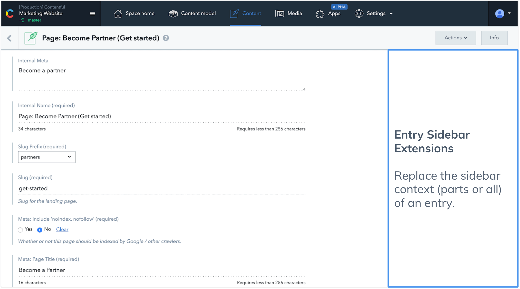 UI EXtensions types Sidebar