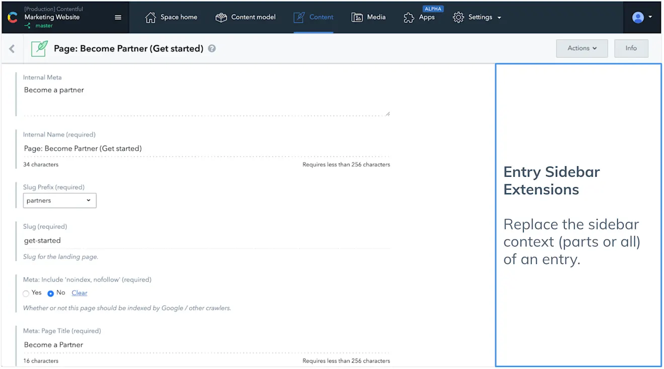 UI EXtensions types Sidebar