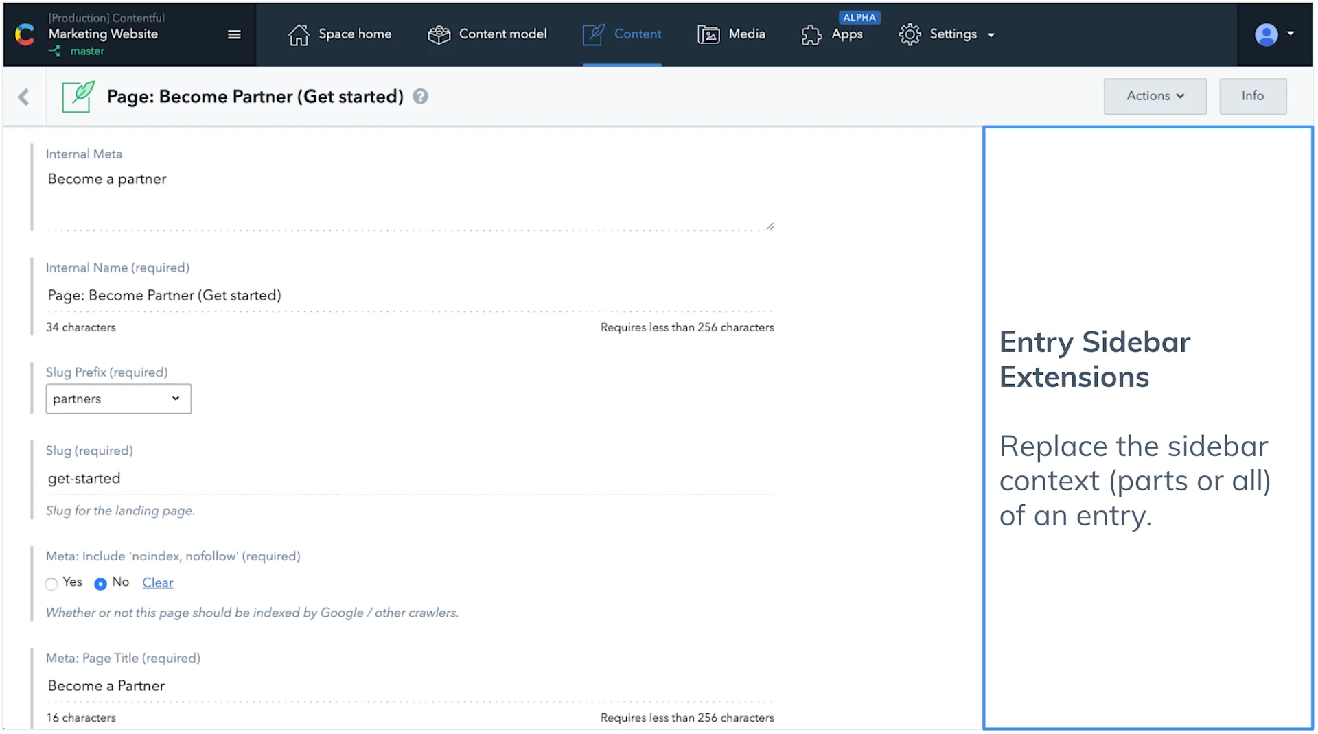 UI EXtensions types Sidebar