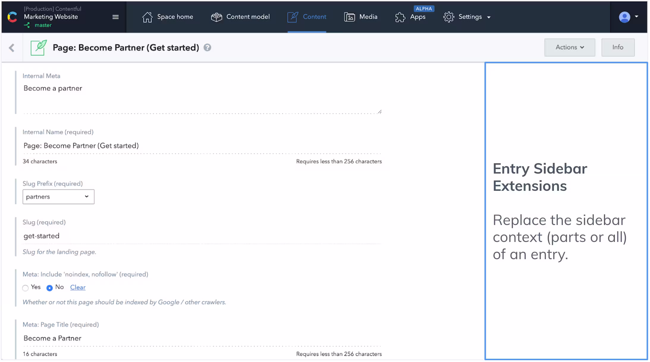 UI EXtensions types Sidebar