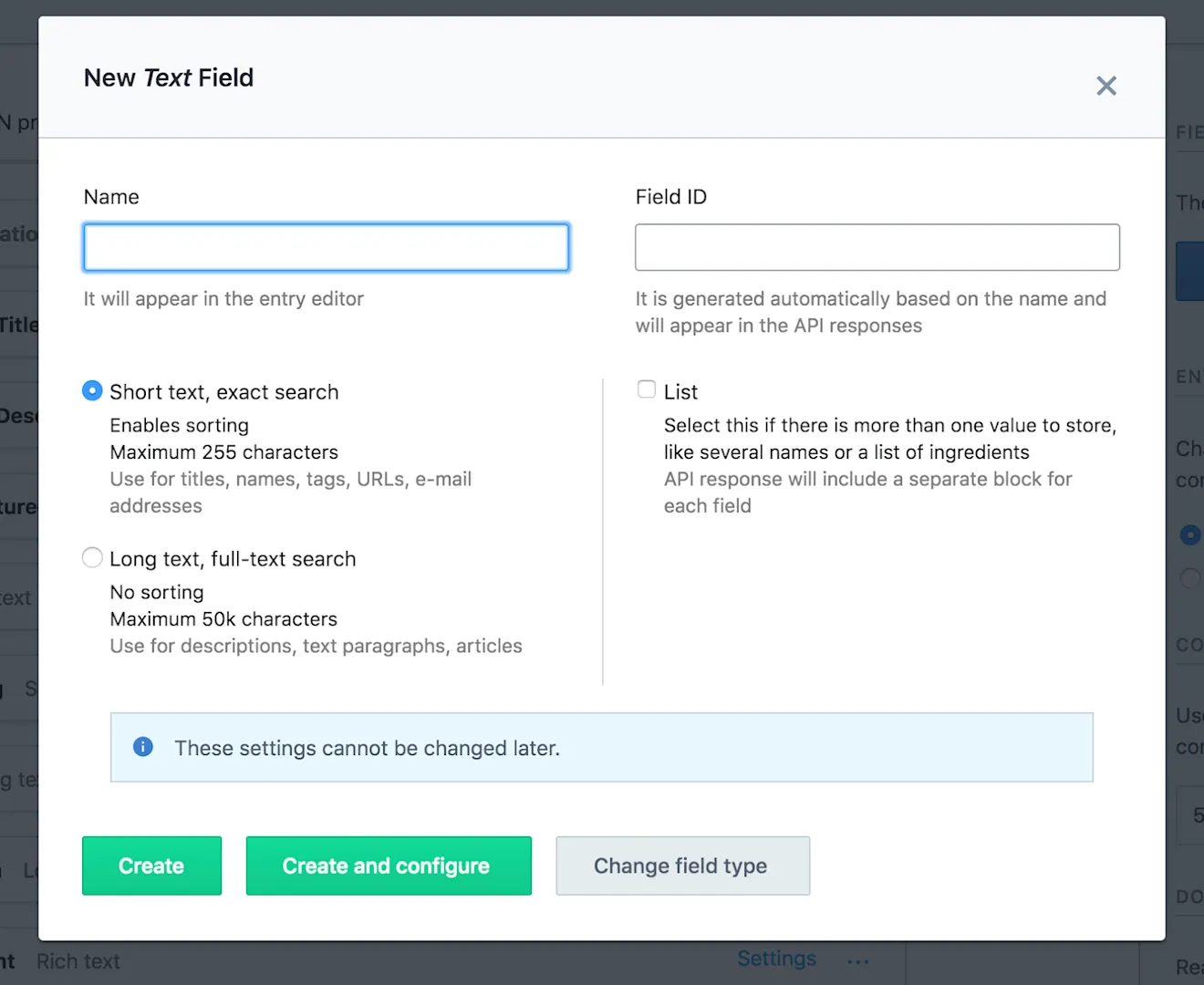  Text is the field type that uses markdown.