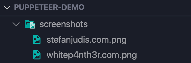 file tree screenshots