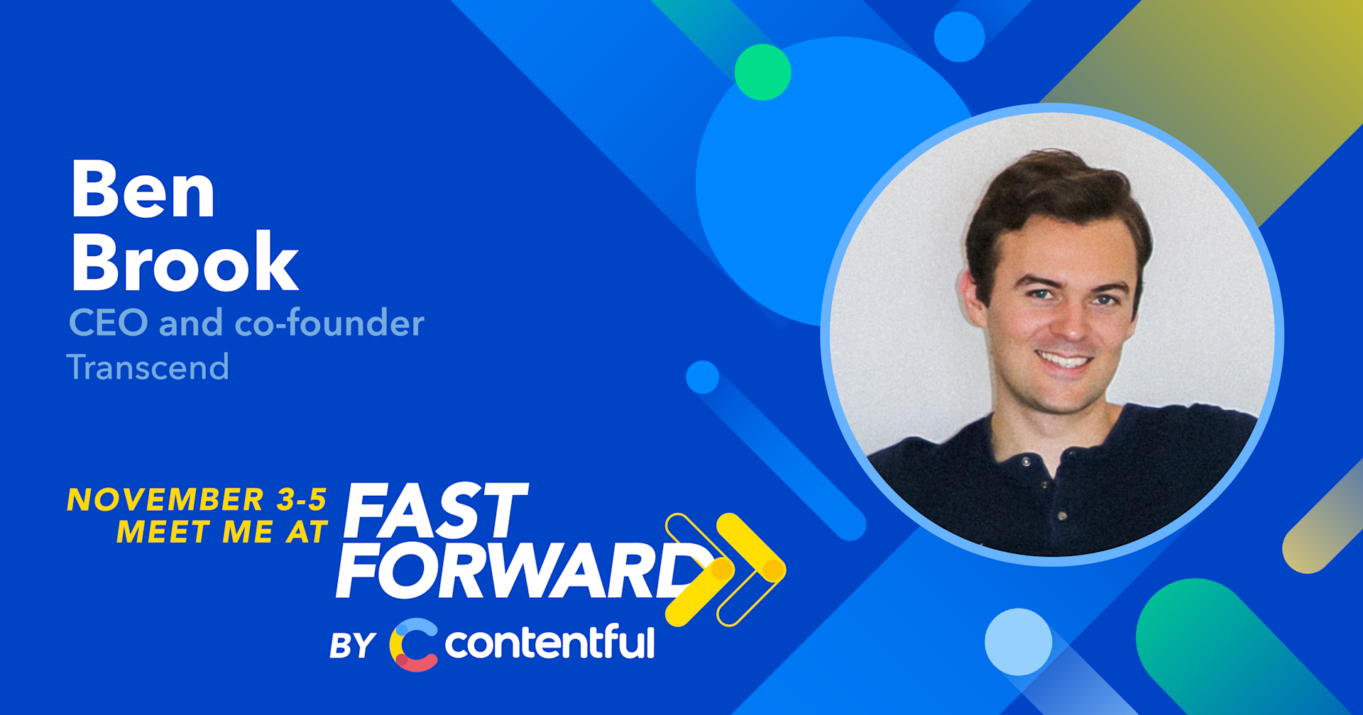 Ben Brook - Fast Forward speaker card
