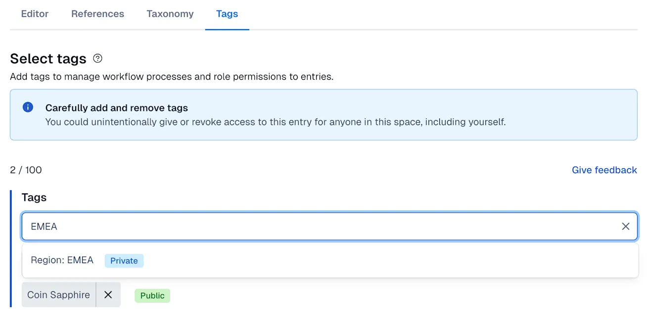 Select tags