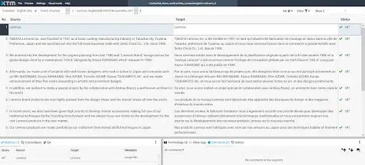 Translate in XTM Cloud
