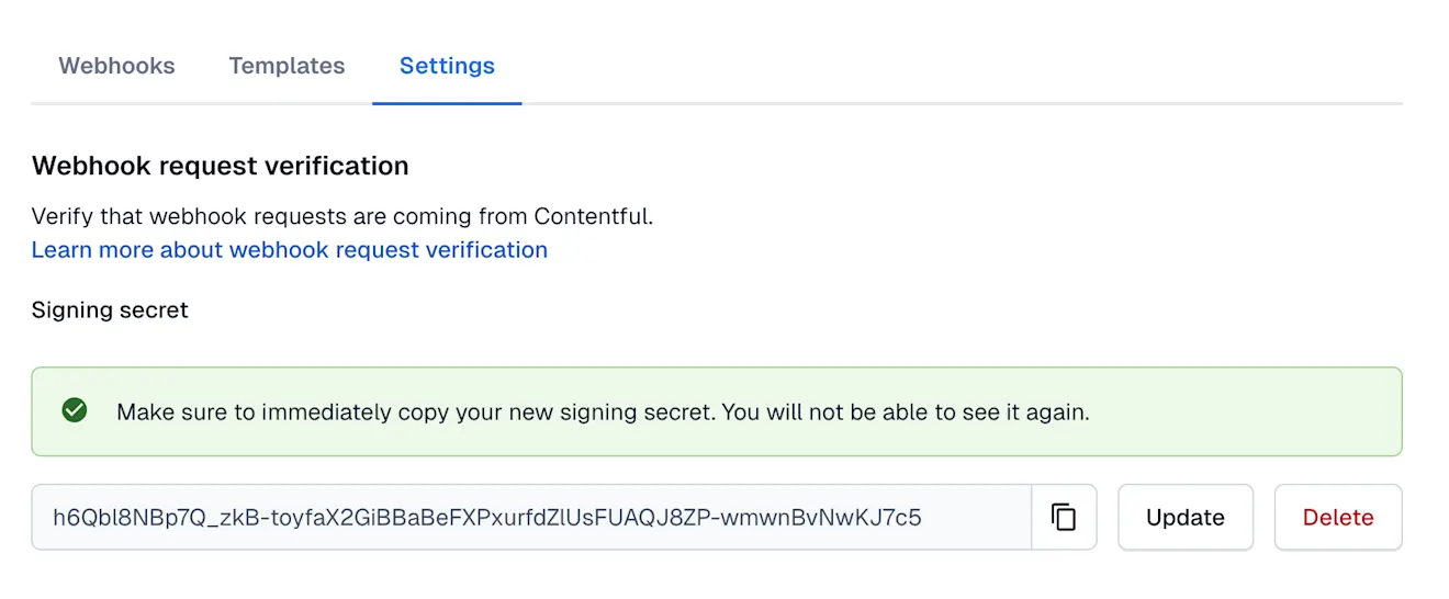 Webhook request verification C