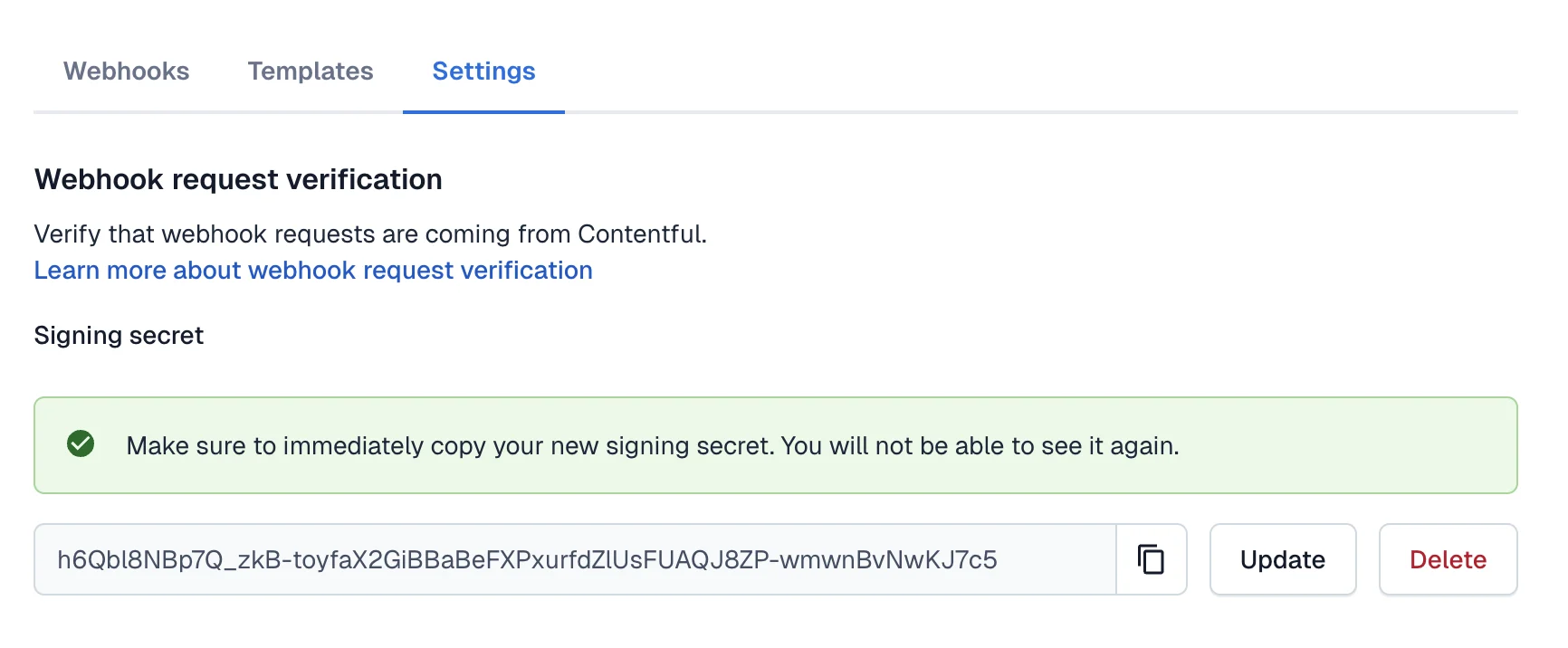 Webhook request verification C