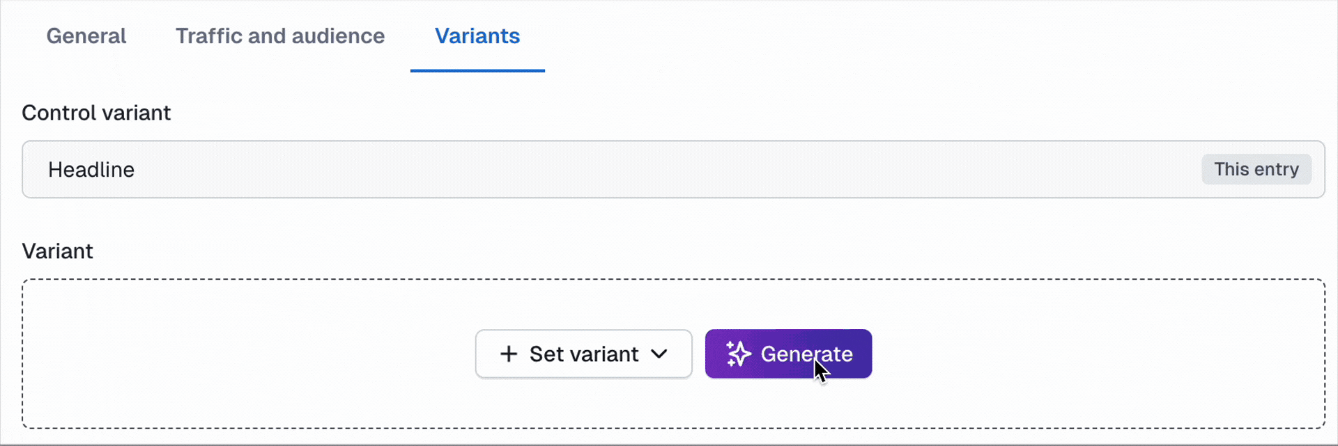 Create variants