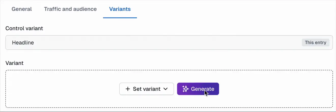 Create variants