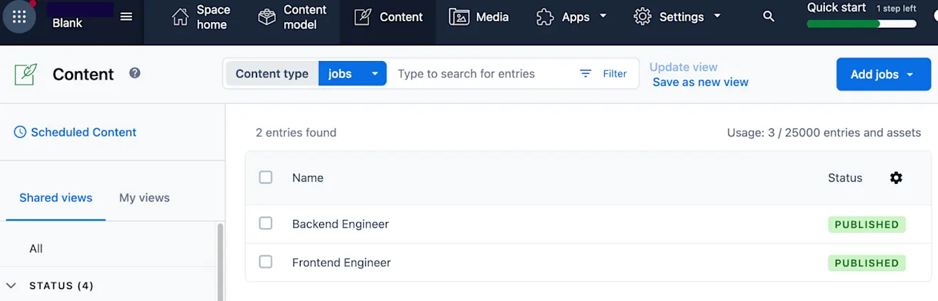 Content Type Jobs