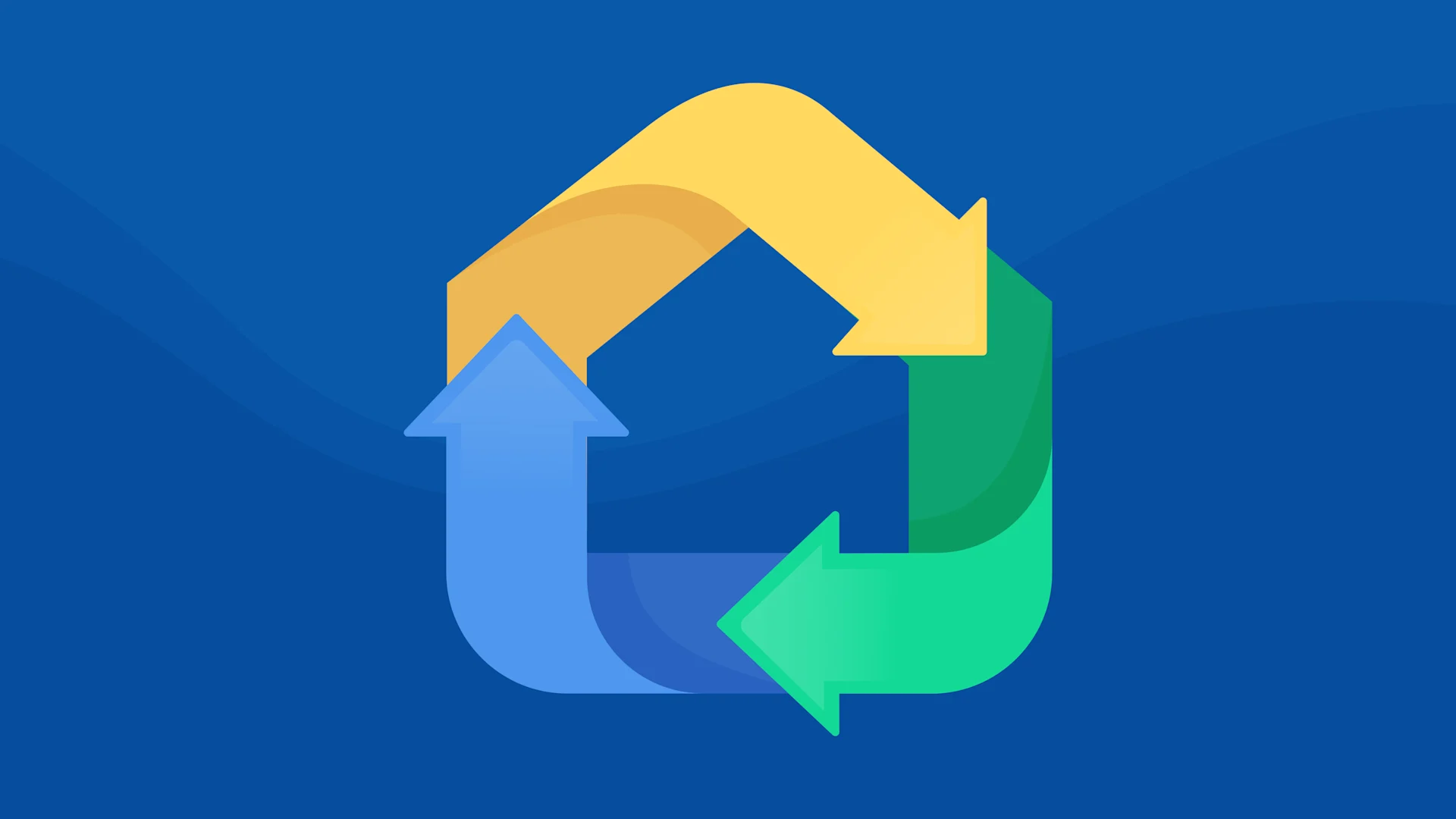 A stylized symbol for recycling