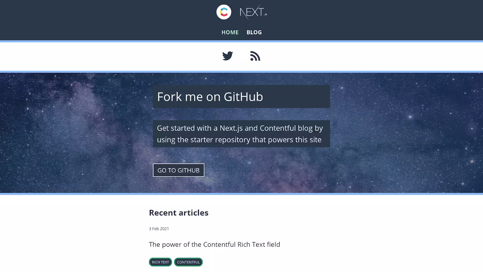 Starter blog template