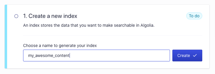 create index
