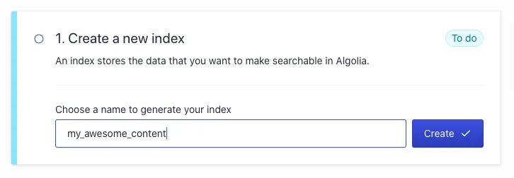 create index