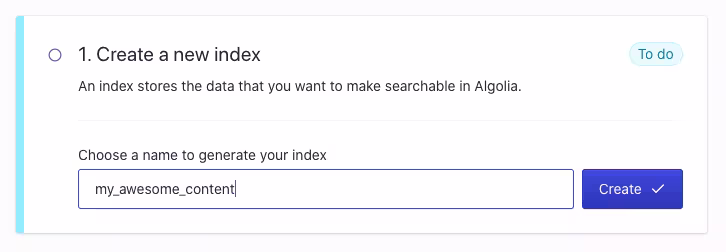 create index