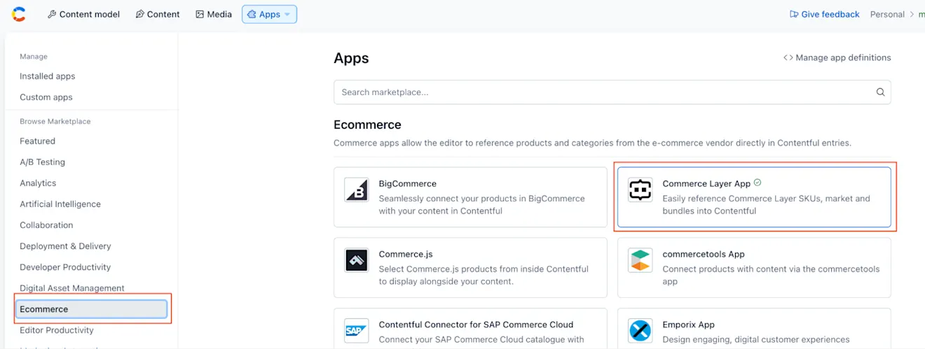 Installing the Commerce Layer application