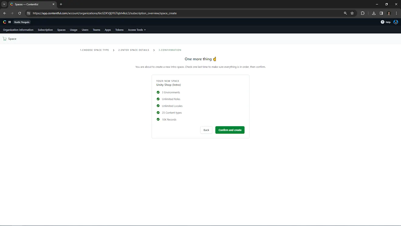 Creating content types in Contentful