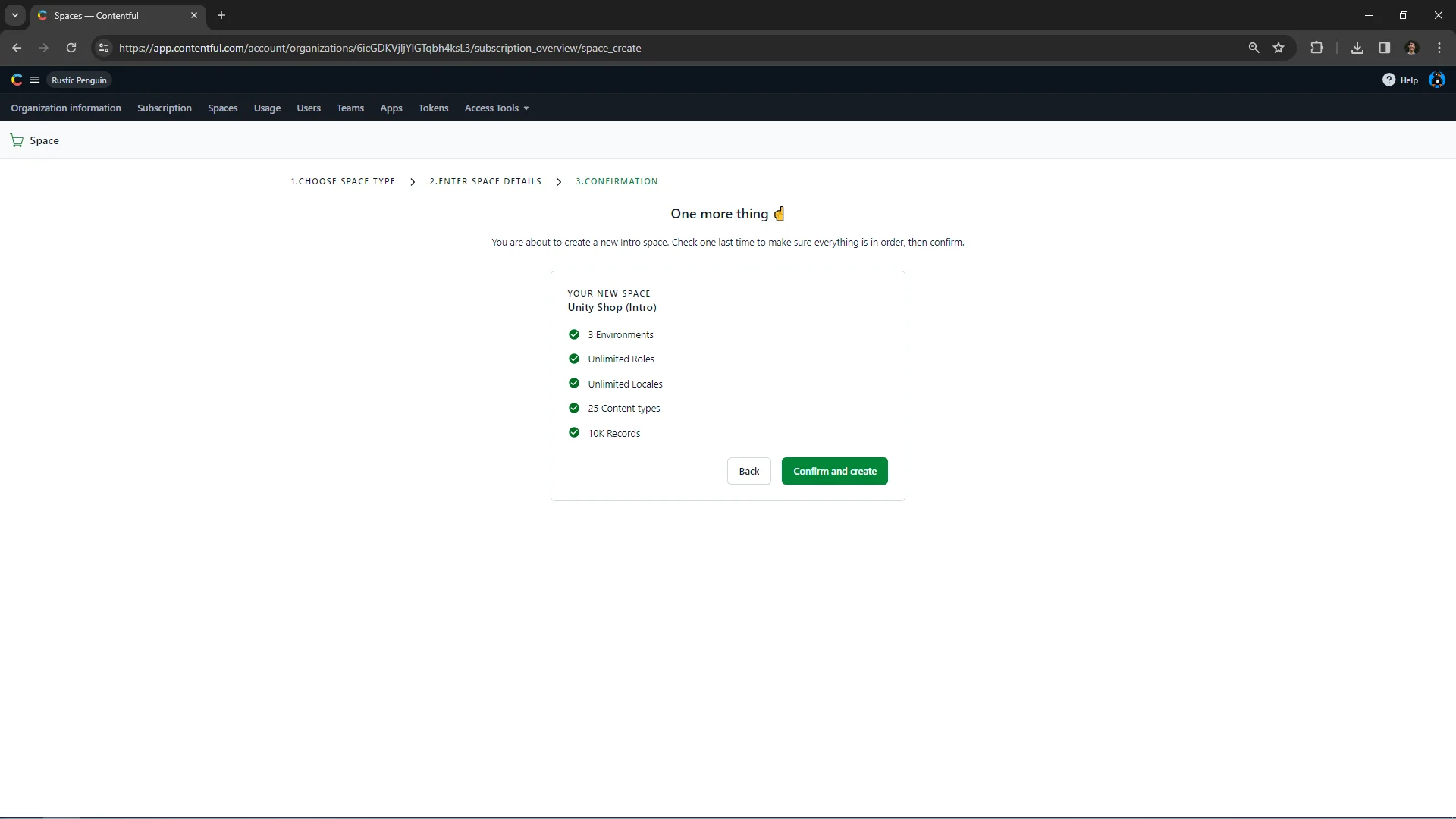 Creating content types in Contentful