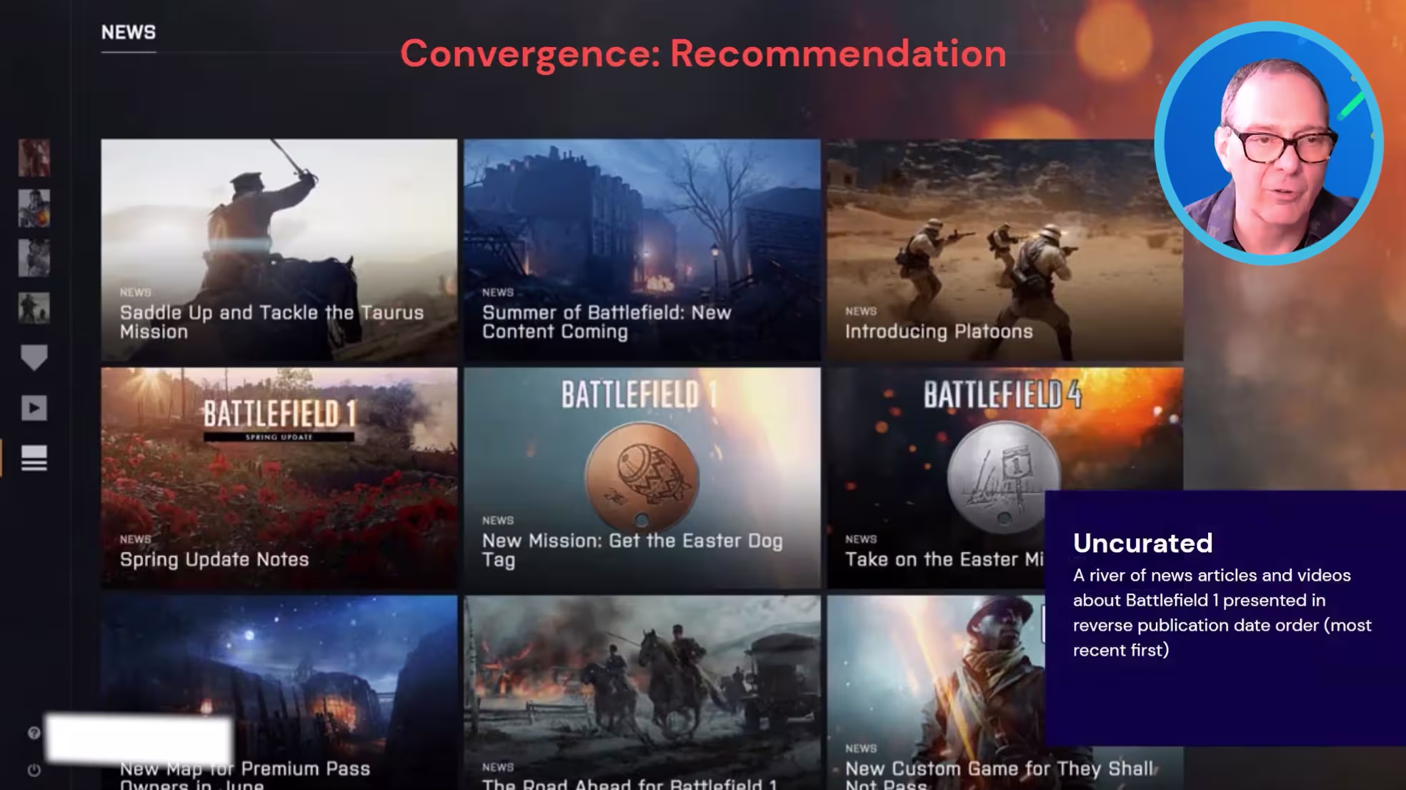 How recommendations look in EA