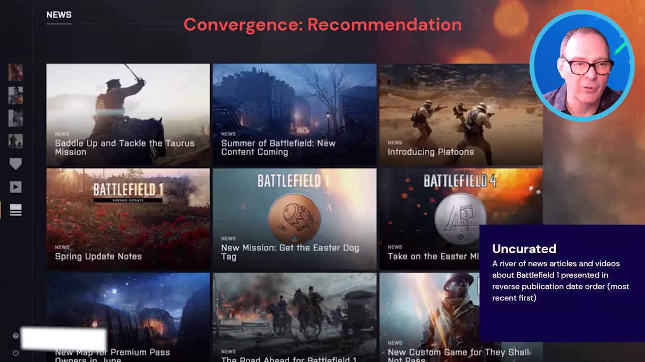 How recommendations look in EA