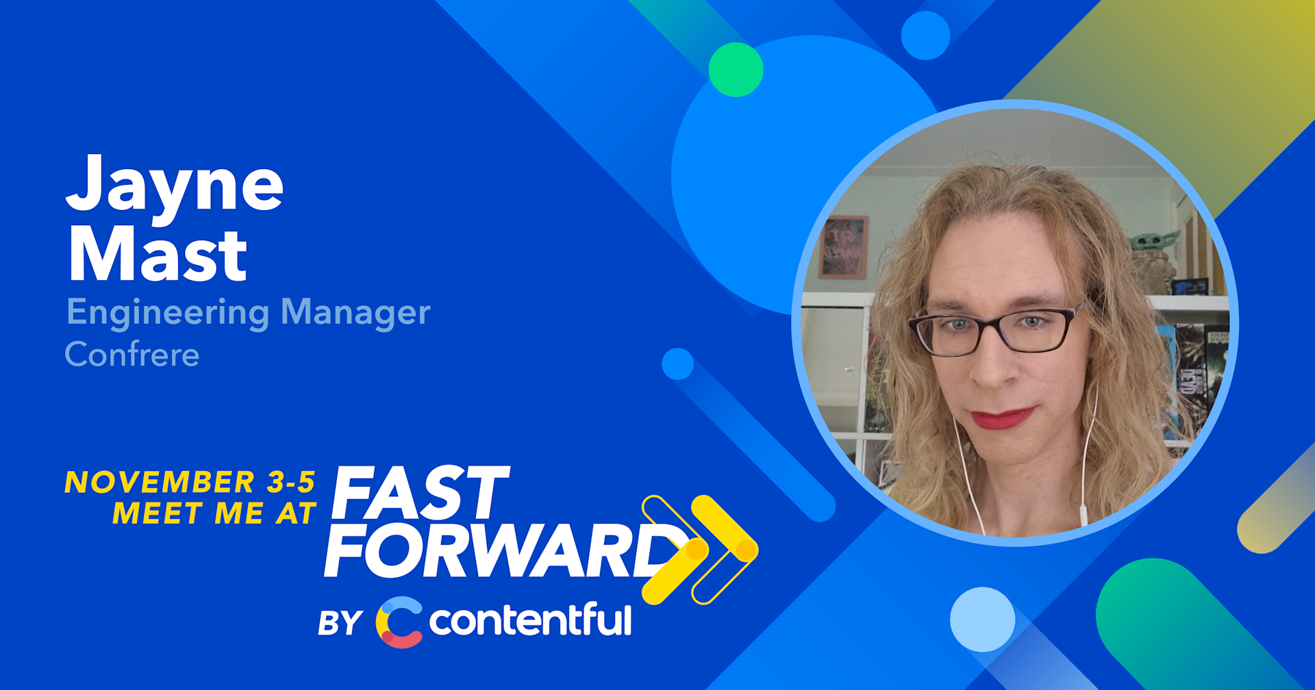 Jayne Mast - Fast Forward speaker card