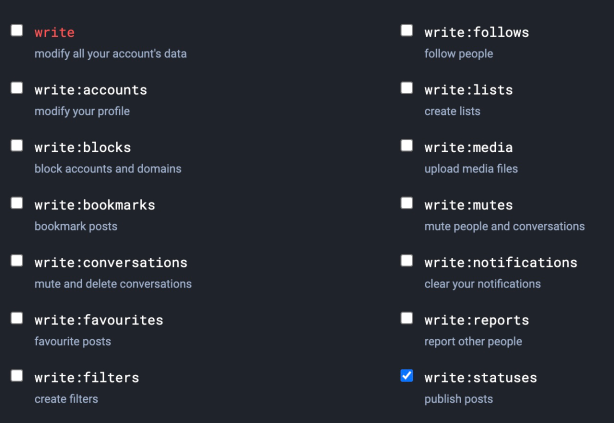 Write Mastodon