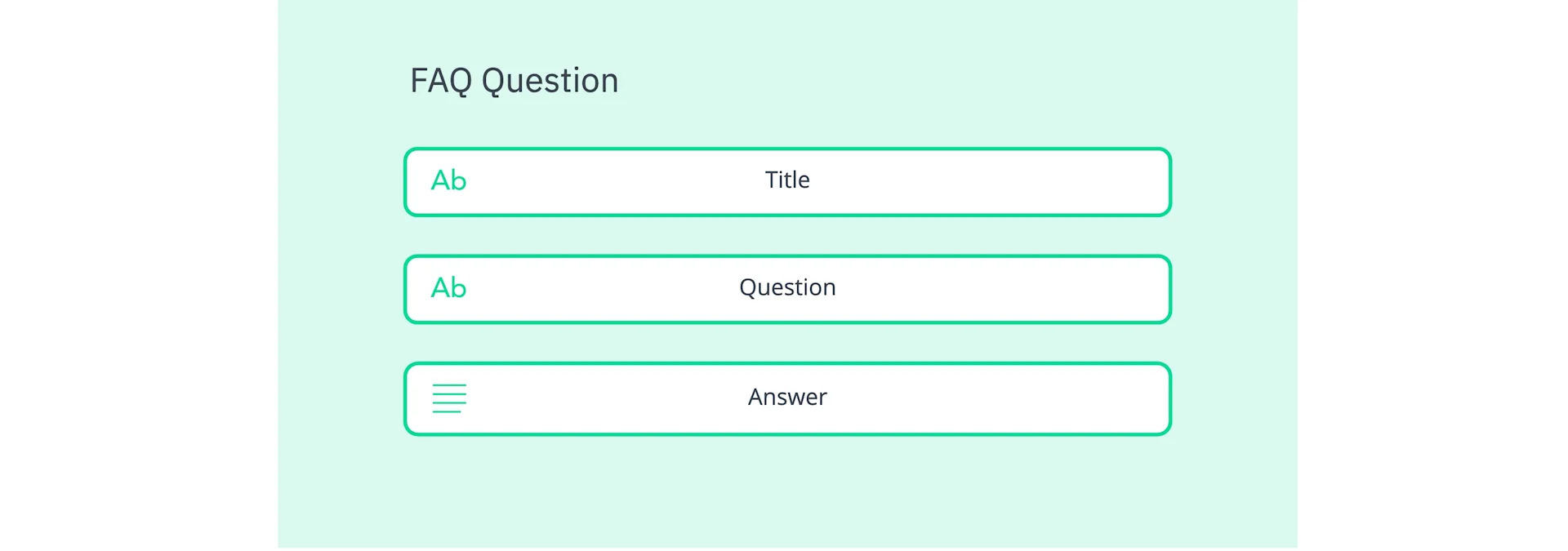 FAQ content model