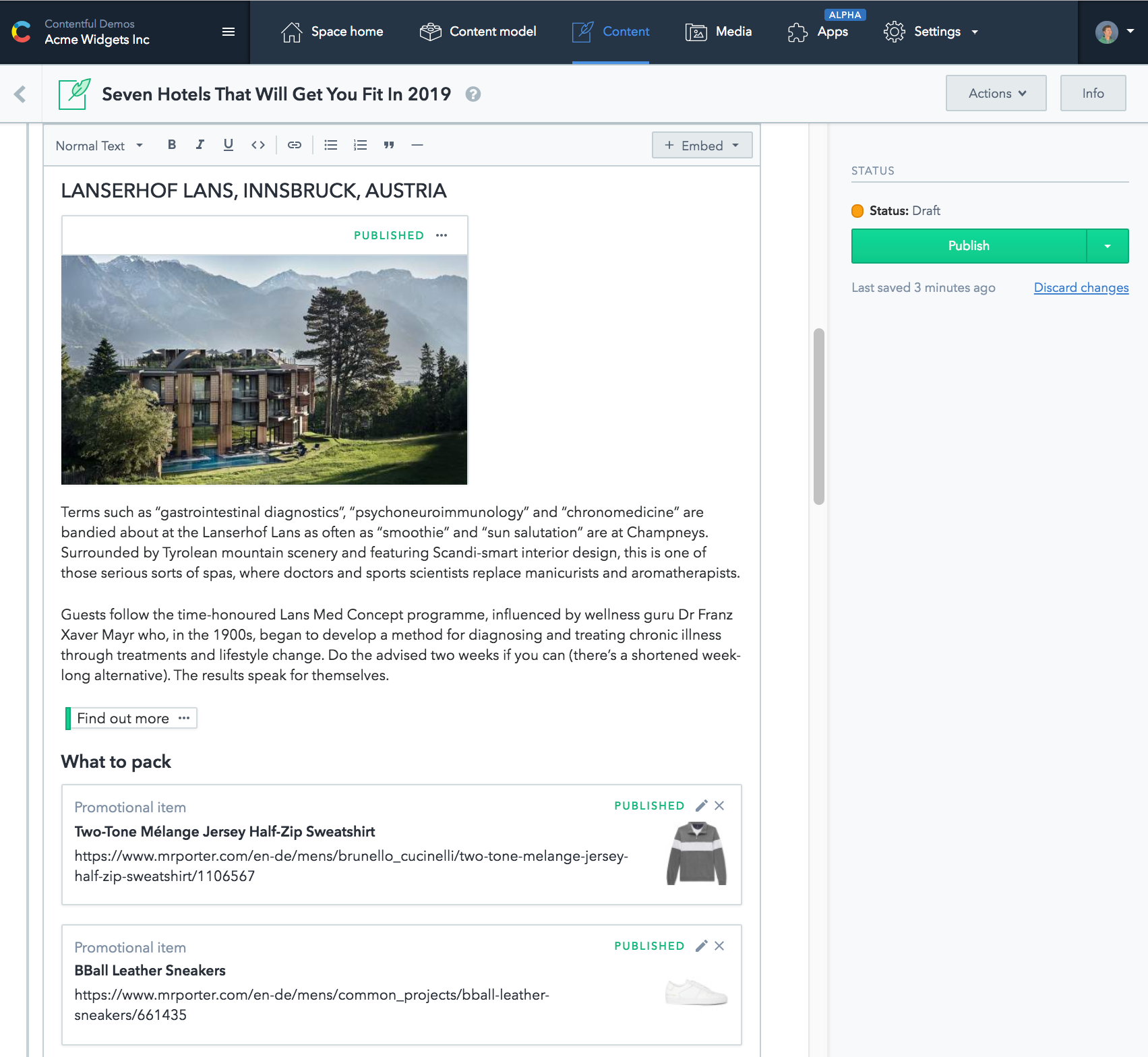 Rich text editor
