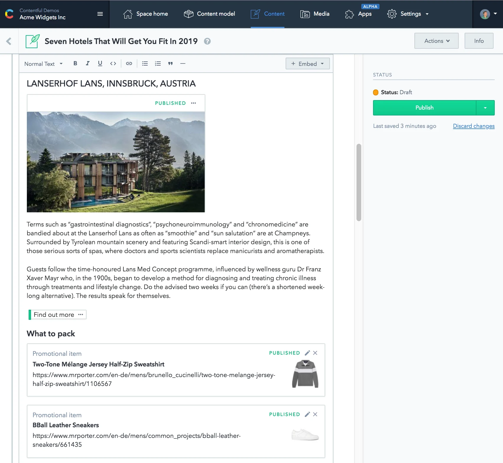 Rich text editor