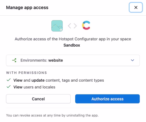 Manage app access
