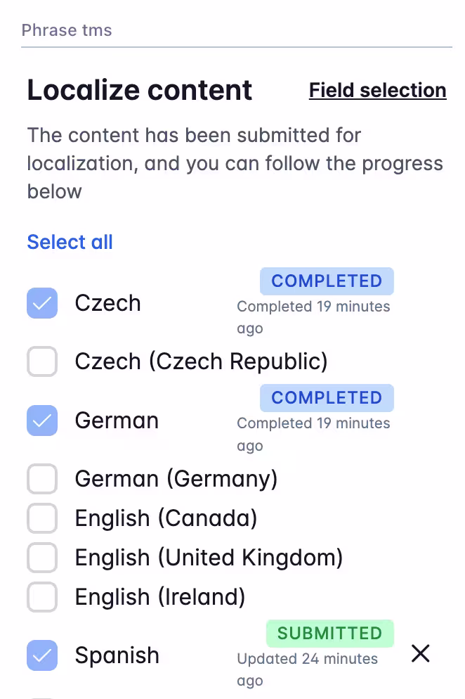 Localize content