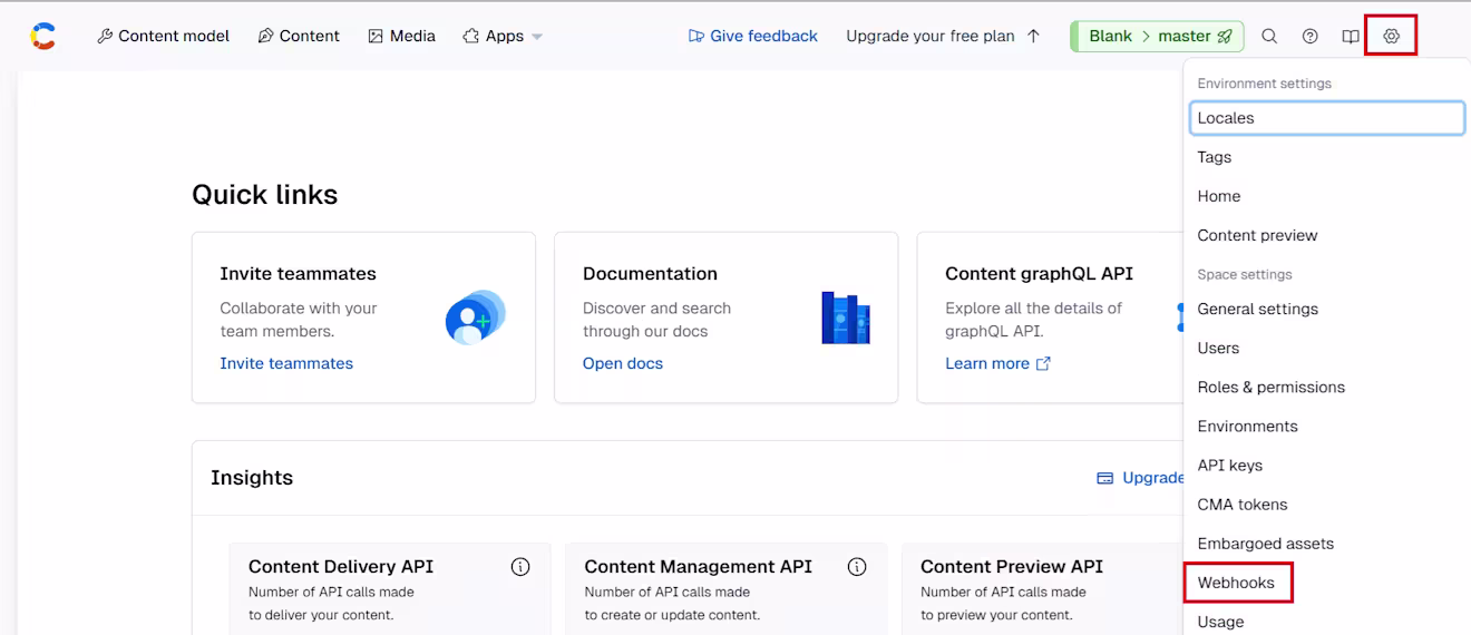 Contentful’s dashboard interface makes it easy to create webhooks, regardless of your level of expertise